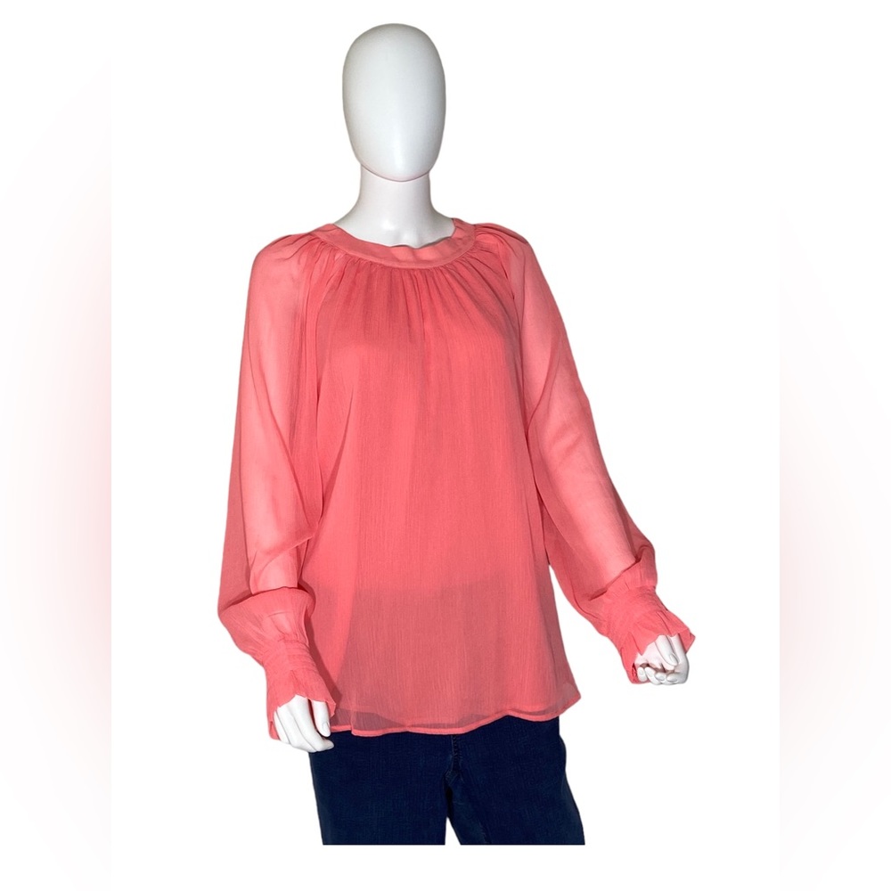 Old Navy- Shirred Mock-Neck Tie-Back Blouse for Women. Size 2X. NWT.